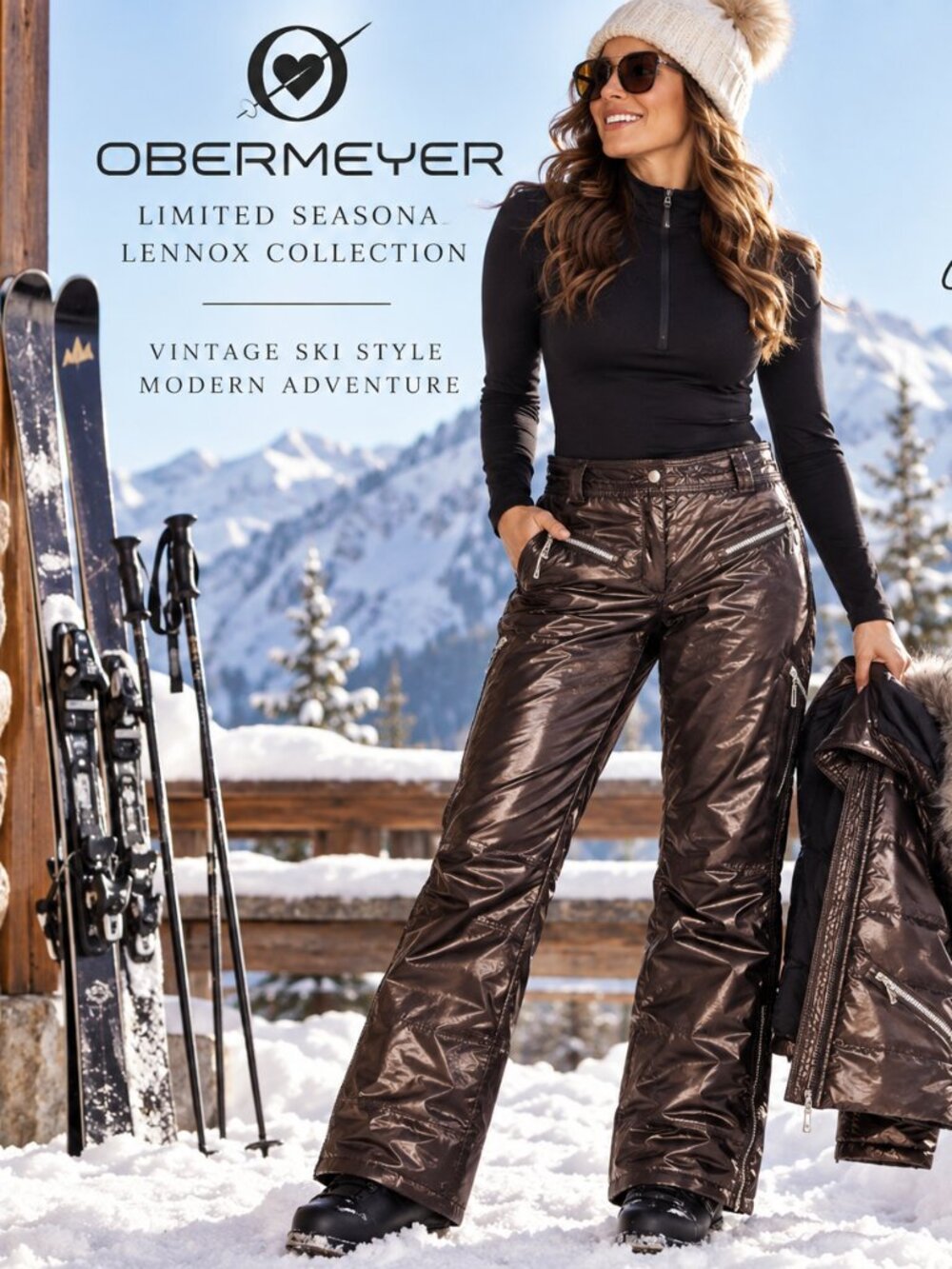 Vintage Obermeyer Metallic Size 8 Ski Pants